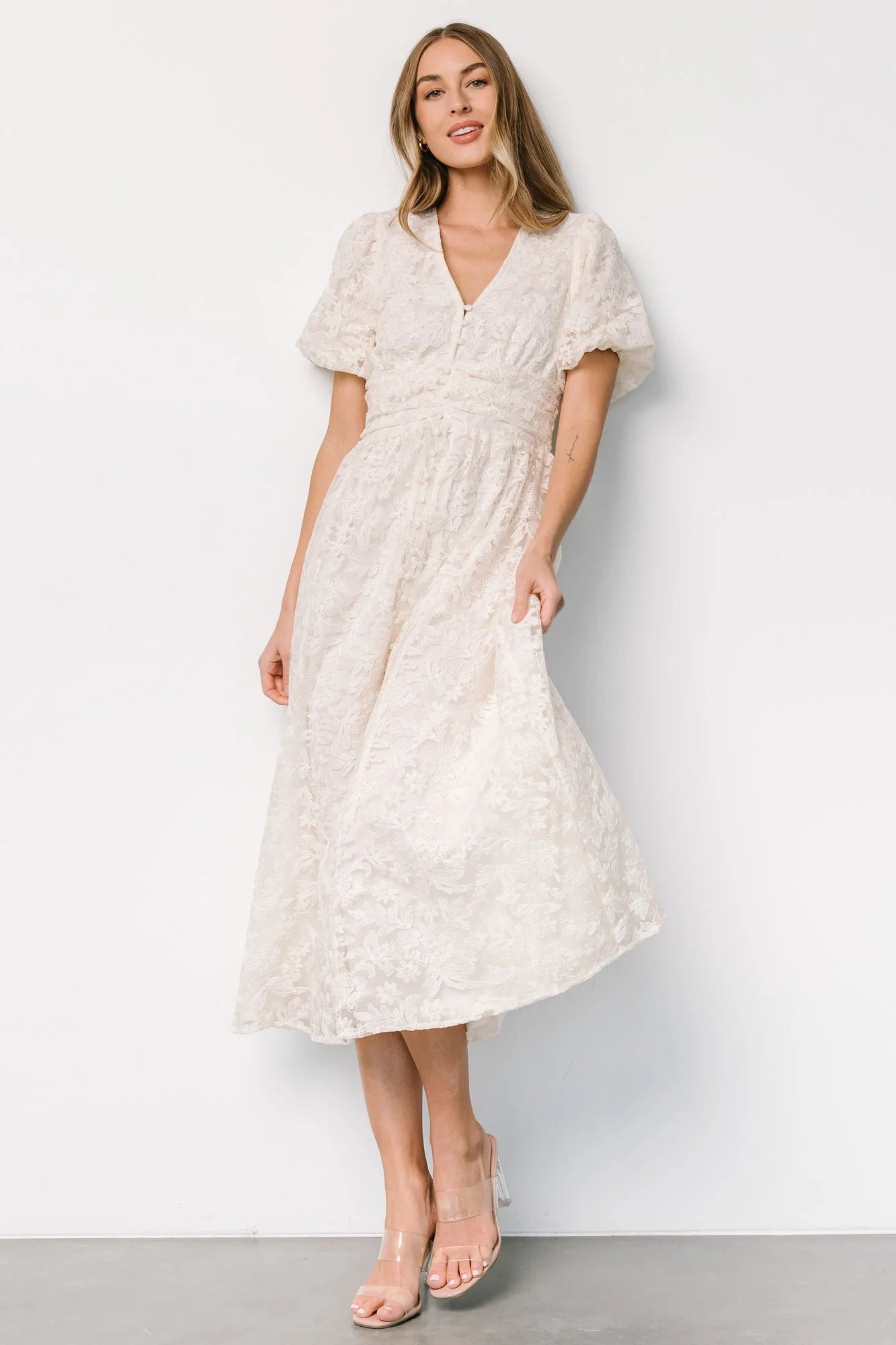 Edwina Lace Dress | Vintage Cream