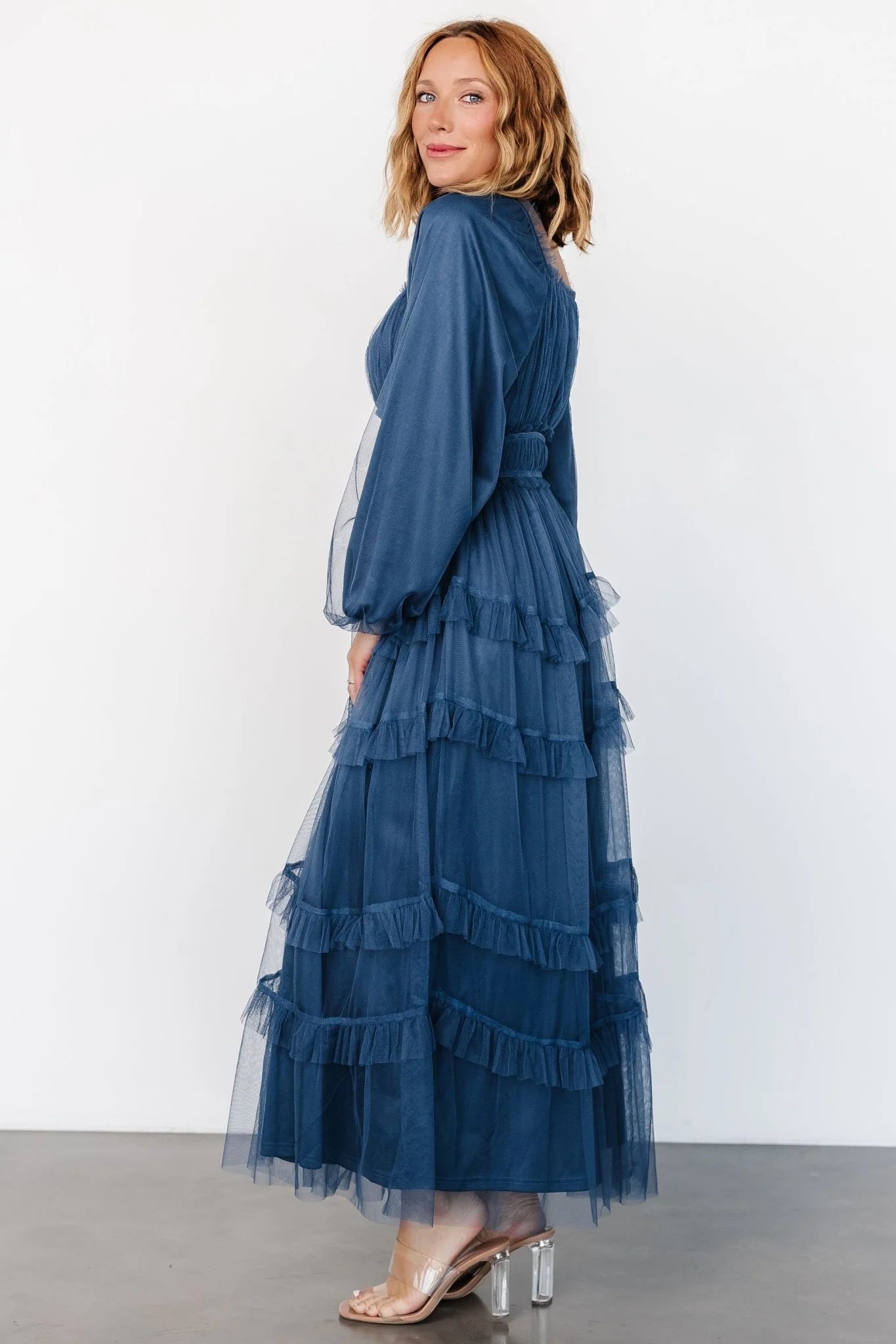Hilda Tulle Maxi Dress | Vintage Navy