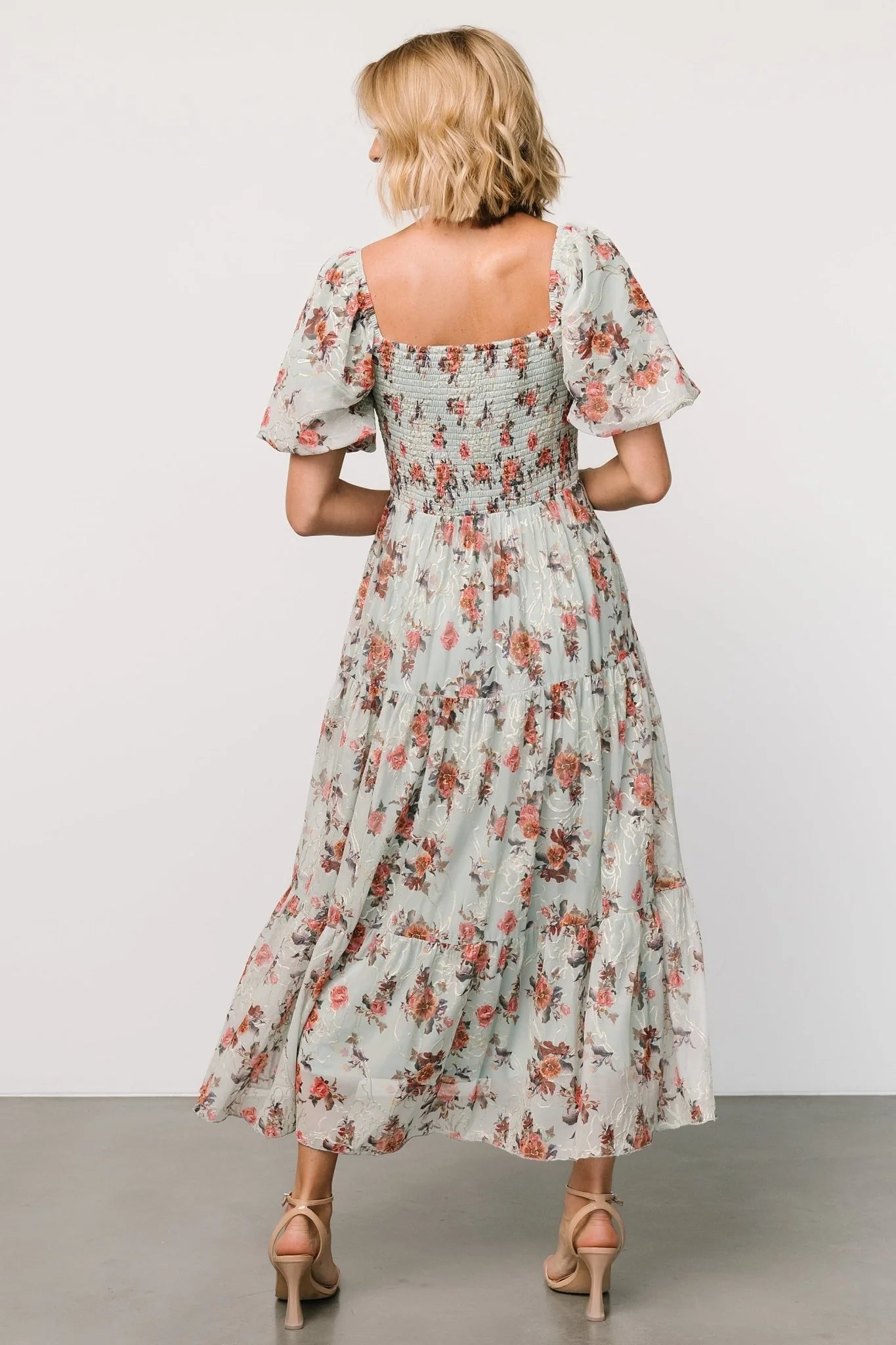 Annabeth Midi Dress | Eucalyptus Floral