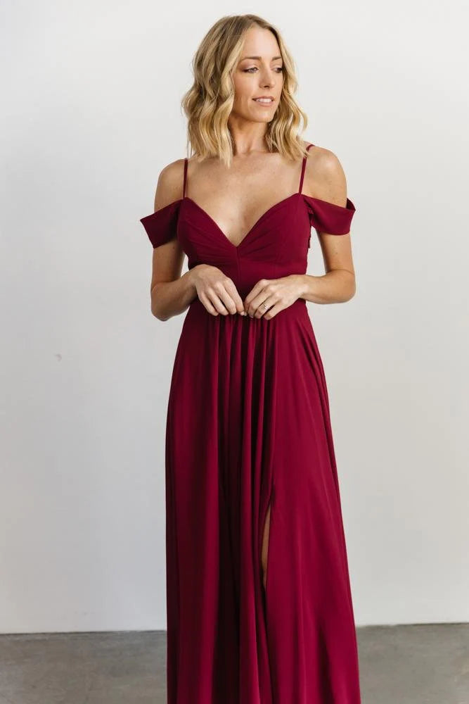 Bianca Lace Maxi Dress | Wine