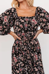 Della Dress | Black Multi Floral