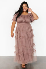 Magdalena Tulle Maxi Dress | Mink