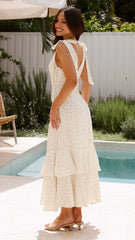 Idana Maxi Dress - Cream / Floral