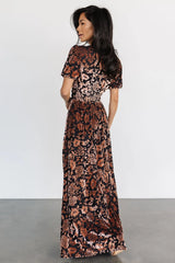 Leslie Velvet Maxi Dress | Black + Bronze